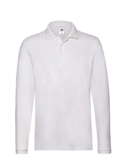 Fruit of the loom Premium Long Sleeve Polo White S