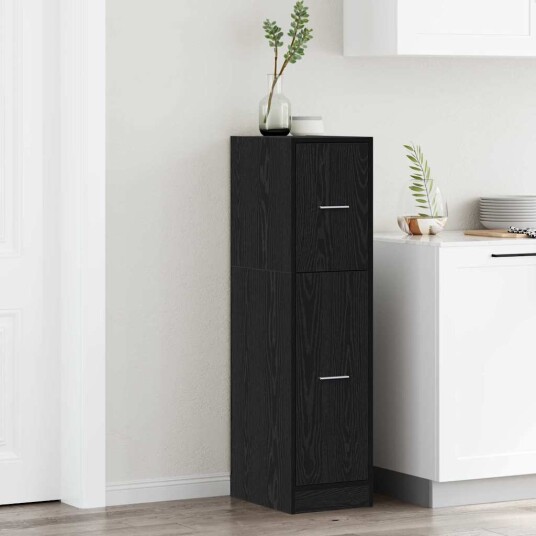 Apotekskap Svart eik 30 x 41 x 118 cm Konstruert tre Apotekskap Svart eik 30 x 41 x 118 cm Konstruert tre