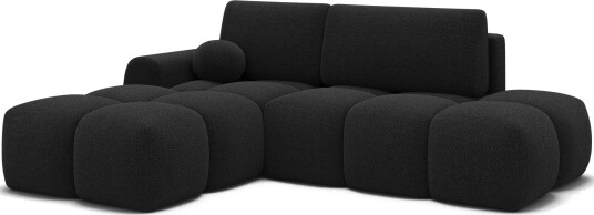 Vittario 3 seters boblete sovesofa med divan og oppbevaring venstre Royal 05