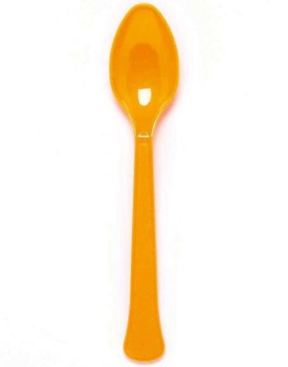24 stk Gjenbrukbare Orange Skjeer 24 stk Gjenbrukbare Orange Skjeer