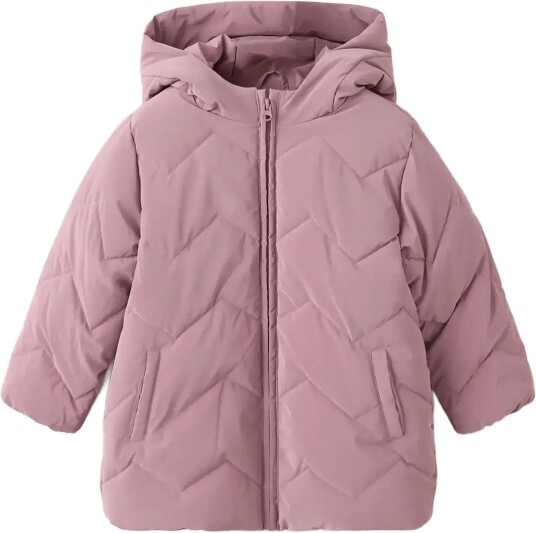 Mango Long Padded Anorak LT PASTEL Purple 116