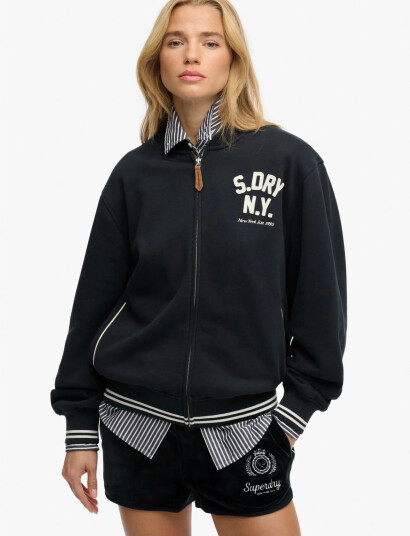 Superdry Country Club Jersey Bomber Navy 8