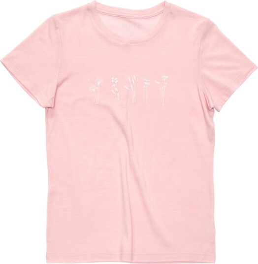 Devold Women"s Classic "Flowers" Tee Chalk Pink S