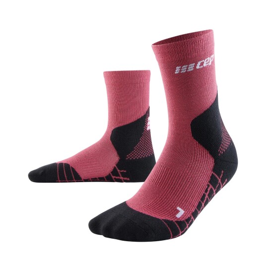 CEP Women's Hiking Light Merino Mid Cut Compression Socks Berry 40-43, Berry CEP Women's Hiking Light Merino Mid Cut Compression Socks Berry 40-43, Berry