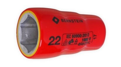 Bernstein-Werkzeugfabrik Steinrücke 16-449 Vde, Stikkontakt, 1/2", Metrisk, 1 Hoder, 22 Mm, Kromvanadiumstål