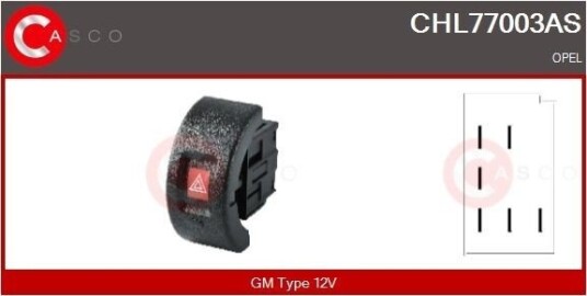 Varselblinklysbryter CASCO CHL77003AS