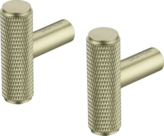 Blomus Set 2 Wall Hooks Ø 1 Cm Rof Brass Gold ONE SIZE