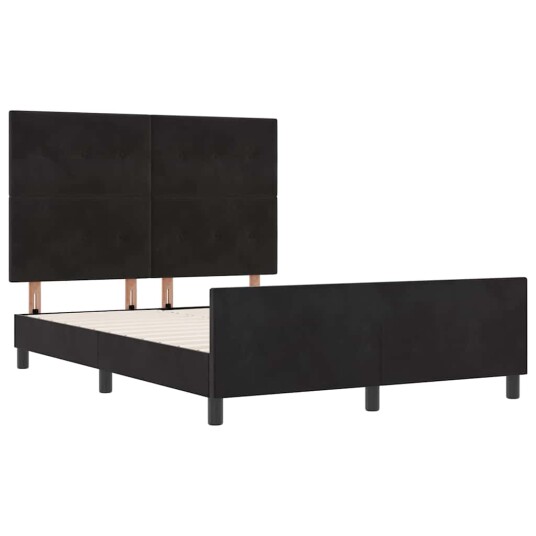 Sengestamme Svart 140x190 cm Fløyel