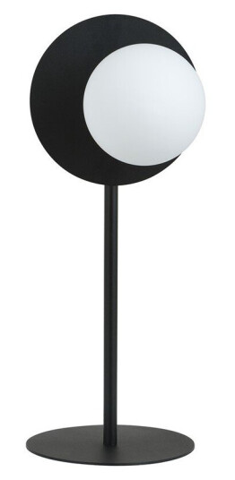 Oslo Ln Sort/Opal bordlampe Ø15 cm E14 230V uten lyskilde