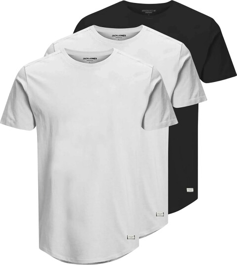 Jack & Jones Jjenoa Tee Ss Crew Neck 3Pk Mp Noos White XS