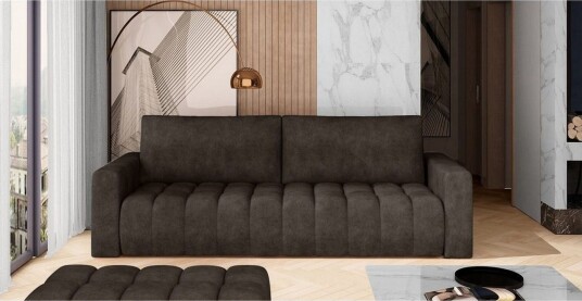 Sofa Eltap Lazaro 247x97x92 cm Dora 28 Mørk brun