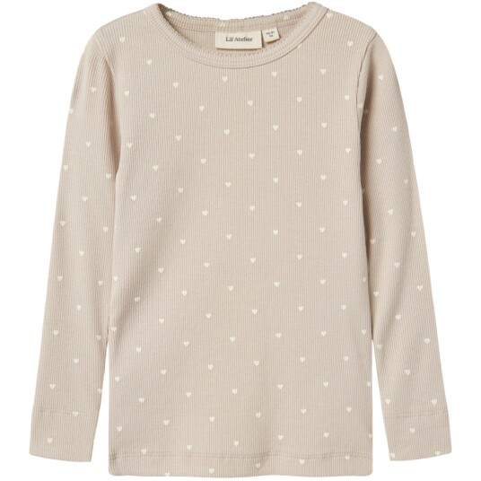 Lil"Atelier Gray Morn Heart Gago Slim Bluse Noos 98 Lil"Atelier Gray Morn Heart Gago Slim Bluse Noos 98