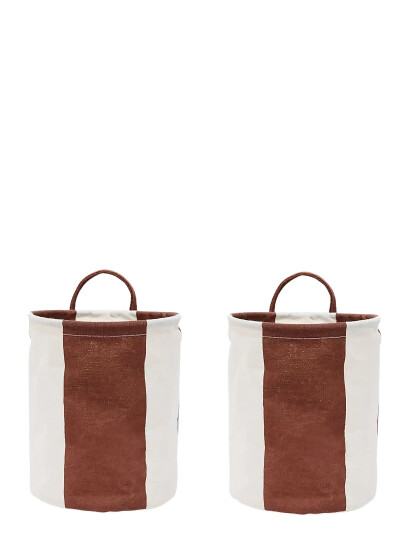 OYOY Living Design Kara Storage Basket Small - Set Of 2 - Brown - ONE SIZE OYOY Living Design Kara Storage Basket Small - Set Of 2 - Brown - ONE SIZE