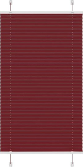 Plisségardin Bordeaux Rød 70x150 cm Stoff Bredde 69,4