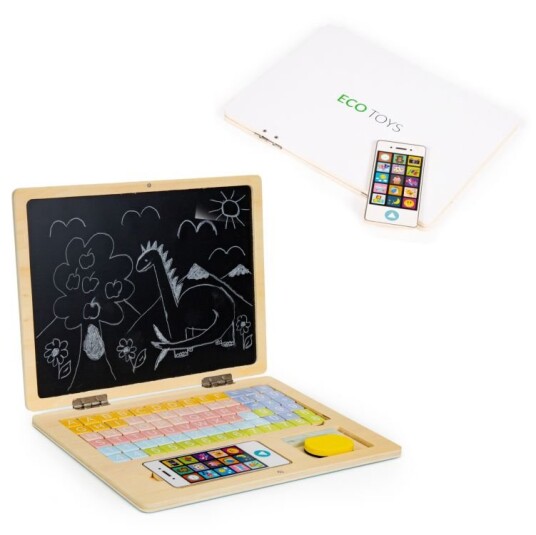Magnetisk utdanningstavle laptop bokstaver tall ECOTOYS Magnetisk utdanningstavle laptop bokstaver tall ECOTOYS