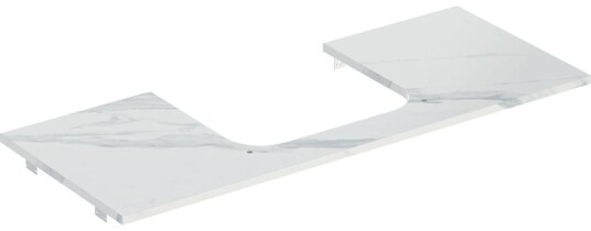 Geberit One benkeplate 119x47,3 cm marmorert hvit
