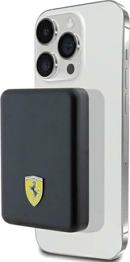 Ferrari 15W MagSafe Power Bank 5000mAh med Metalllogo - Svart