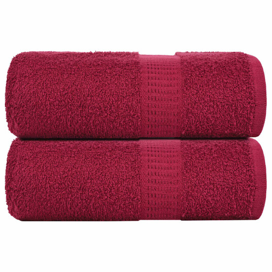 Vaskehåndklær FROGN 2 stk burgunder 30x30 cm 360 gsm Vaskehåndklær FROGN 2 stk burgunder 30x30 cm 360 gsm