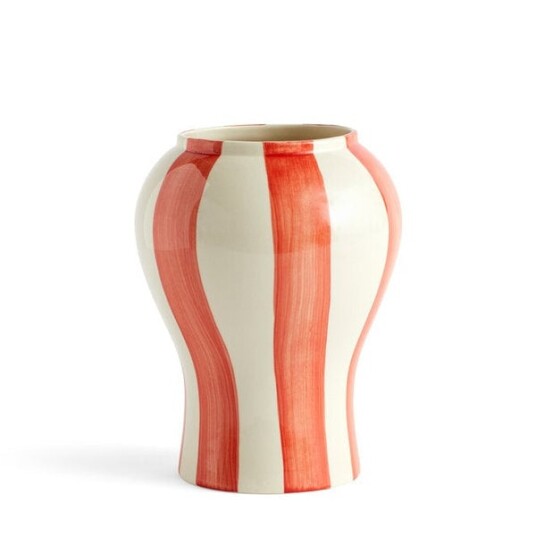 Sobremesa Stripe Vase Liten Rød
