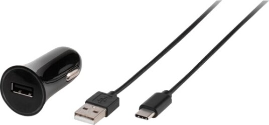 Vivanco Carchargervvusbc3a - Bilstrømadapter - 3 A - Fast Charge (Usb) - På Kabel: Usb-C - Svart Vivanco Carchargervvusbc3a - Bilstrømadapter - 3 A - Fast Charge (Usb) - På Kabel: Usb-C - Svart