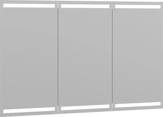 Dansani Level Speilskap med LED-lys 120x14,5x80 cm Hvit Matt