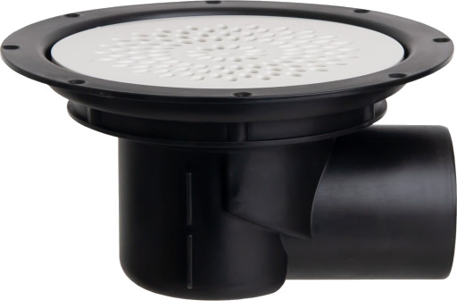 Pili Basic sluk med sideutløp 75 mm sort Svart