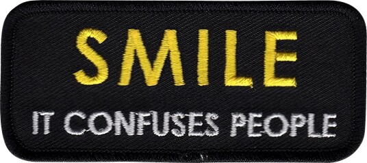 Märkbar Stoffmerke Smile It Confuses People G-7-7