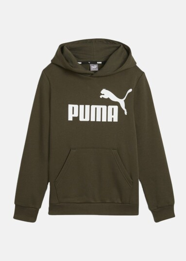 Puma Ess Big Logo Hoodie Fl B Dark Olive 176 Hoodies