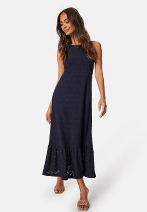 Happy Holly Broderie Anglaise Dress Navy 44/46