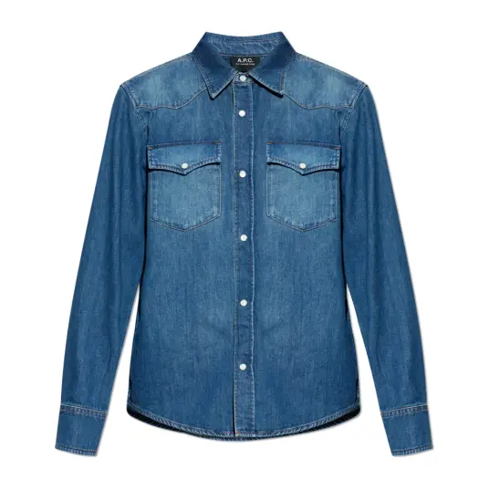 A.p.c. Herre Skjorter Blå XL A.p.c. Herre Skjorter Blå XL