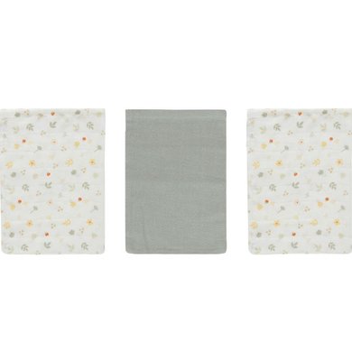 bébé jou® Muslin vaskehanske i 3-pakning Bohemian Garden