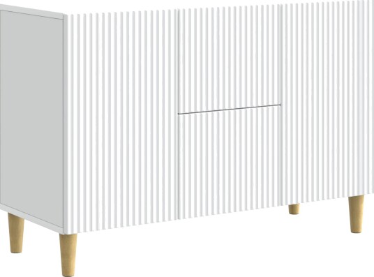 Serviesskap med skuff Hvit 89 x 34,5 x 60 cm Konstruert tre