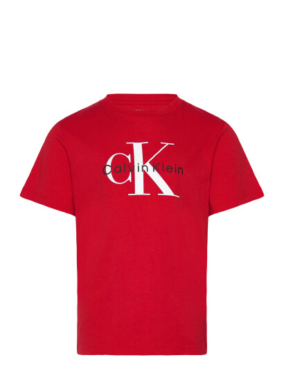 Calvin Klein Ck Monogram Ss T-Shirt Red 128 Calvin Klein Ck Monogram Ss T-Shirt Red 128