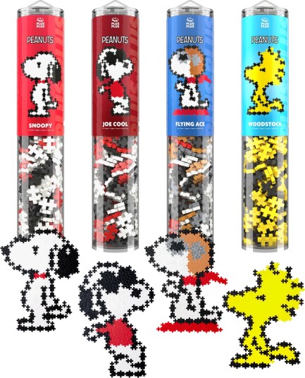 Plus Plus Snoopy Tube 4-pakk