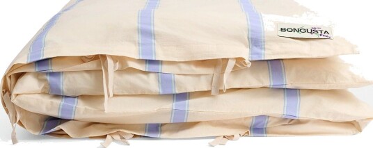 Bongusta Percale Duvet Cover - IVORY, LAVENDER & MINT - 140X200 cm