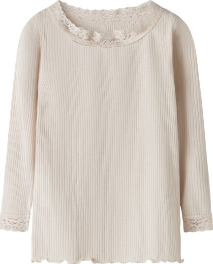 Name It Genser - Rib - NmfRiona - Birch - Name It - 1½ år (86) - Genser - Hvit