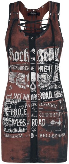 Rock Rebel by EMP Kort kjole Stay A Little Longer M til XXL Damer brun