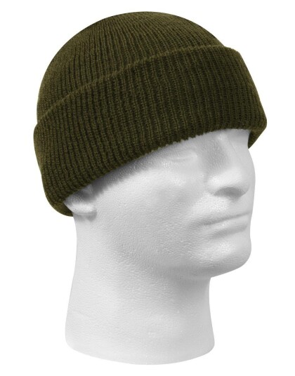 Rothco Warm Beanie - 100 % ull Grønn, Oliven