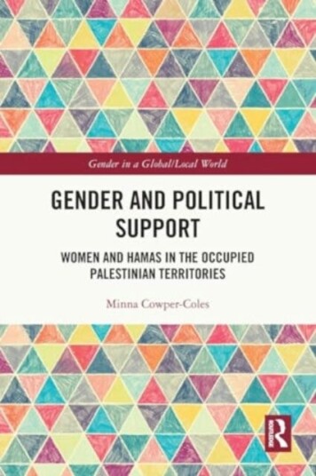 Gender and Political Support  Women and Hamas in the Occupied Palestinian Territories