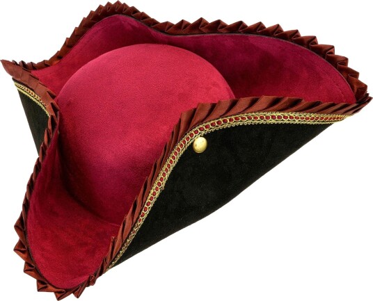 Delux Burgunder Pirat / Tricorn Hatt Delux Burgunder Pirat / Tricorn Hatt