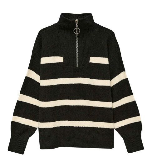 Vero Moda Girl Genser Strikk VmSaba Black/Birch Vero Moda Girl 7 8 år 122 128 Genser Hvit Svart