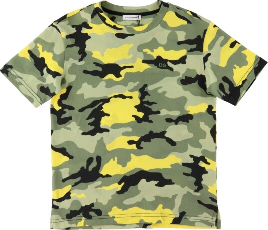 Dolce & Gabbana T skjorte Skate Grønn/Neongul Camouflage Dolce & Gabbana 8 år 128 T skjorte