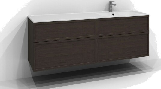 Svedbergs Poem Ramme Servantskap D45 med 4 Skuffer Brun ask / 160cm Push Open SV-3451645-P