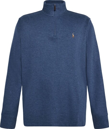 Polo Ralph Lauren Estate Rib Quarter Zip Pullover Blue XS