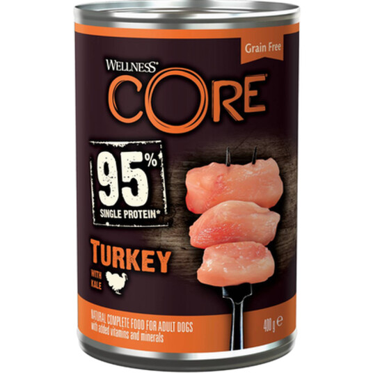 Dog Adult 95% Single Protein All Breed Kalkun Og Grønnkål Våt 400 G X 6