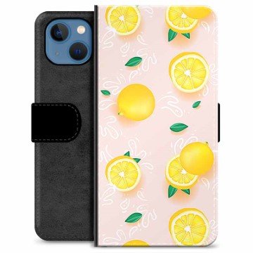 iPhone 13 Premium Lommebok-deksel Sitronmønster