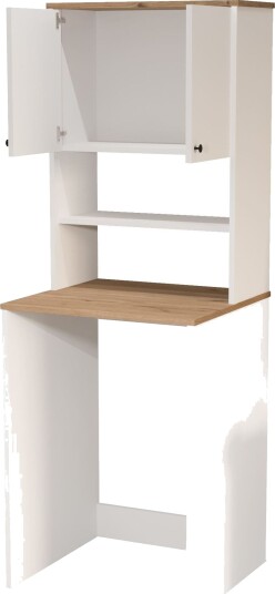 Vaskemaskinskap Hanah Home Nord (65,8 x 183,6 x 60 cm) White Oak - Hvit og eik
