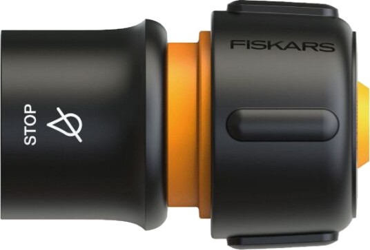 Fiskars 1027084 Hurtigkobling 3/4", Ø19 mm, innebygd vannstopp, Vanning Fiskars 1027084 Hurtigkobling 3/4", Ø19 mm, innebygd vannstopp, Vanning