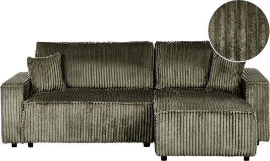 Sovesofa venstrevendt Abacka Grønn svart