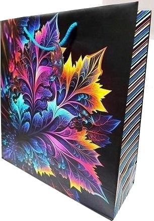 Dekorativ Gavepose Matterte Blader 35X37x12cm Gb23161